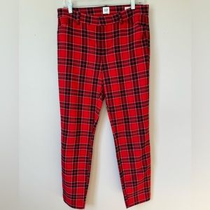 Gap Factory - Signature Skinny Ankle Pants - Red Plaid - women’s size 10